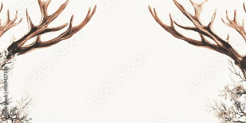 Majestic Deer Antlers Frame...