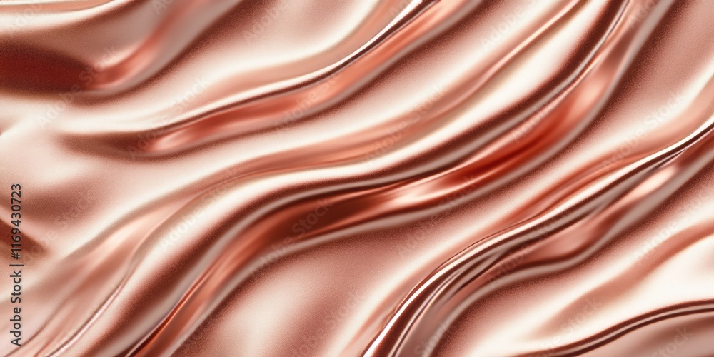 Rose Gold Fabric Draped in Soft Waves Rose Gold Fabric Draped in Soft Waves