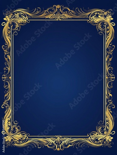 Elegant Gold Frame On Deep ...
