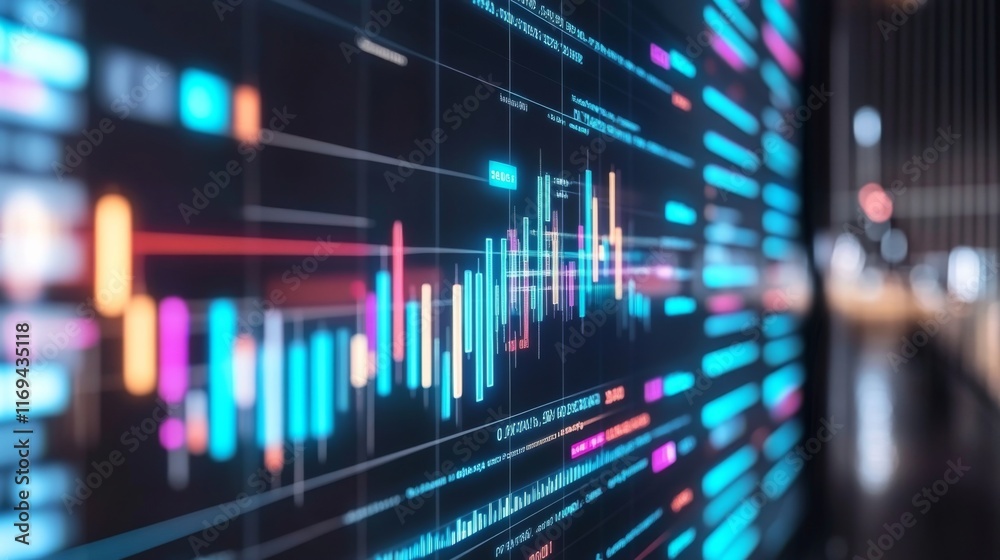 Modern Analytics Design with Glowing Effects Modern Analytics Design with Glowing Effects