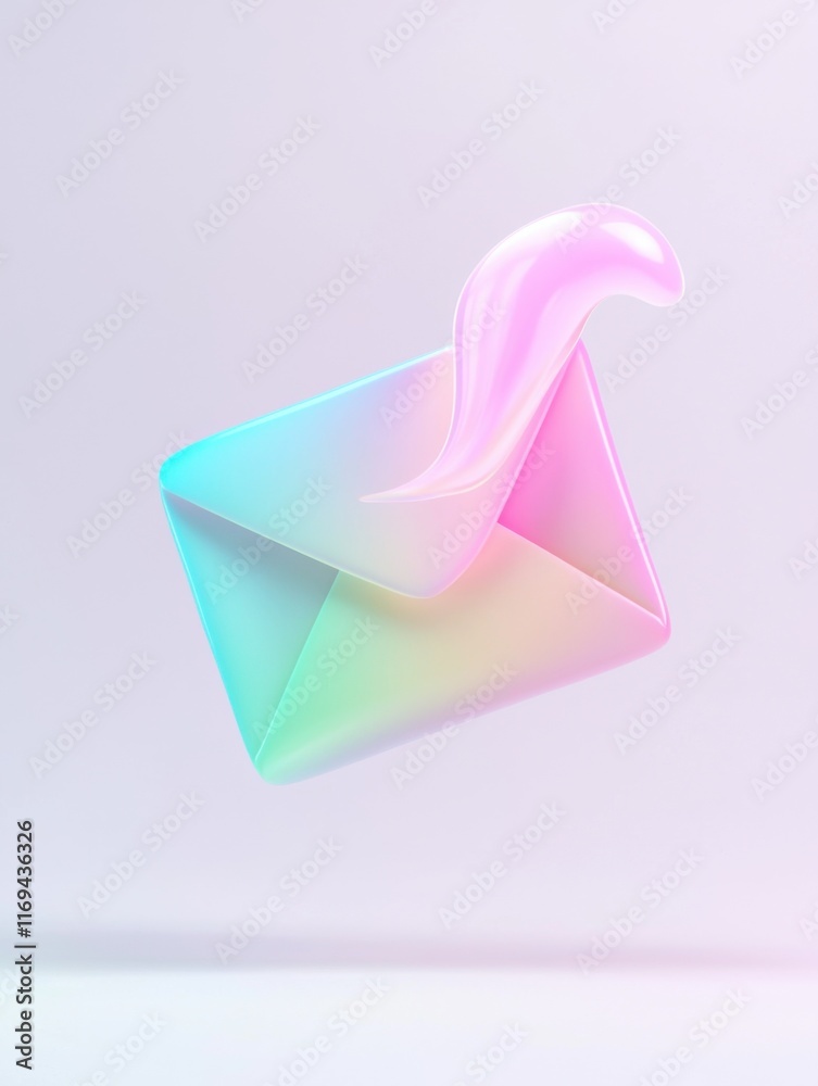 Dynamic 3d email icon digital space graphic design modern environment abstract viewpoint communication concept Dynamic 3d email icon digital space graphic design modern environment abstract viewpoint communication concept