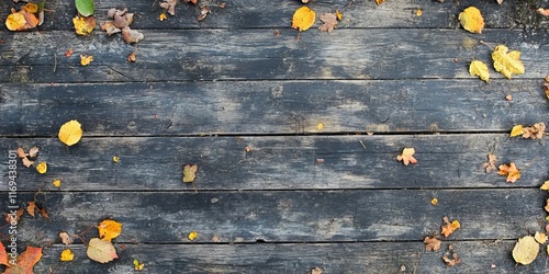 Autumn Leaves Scattered On ...