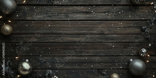 Dark Wood Christmas Backgro...