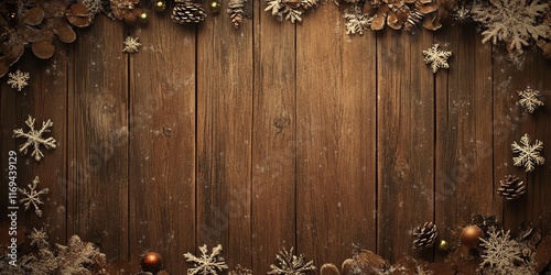 Rustic Wooden Christmas Bac...