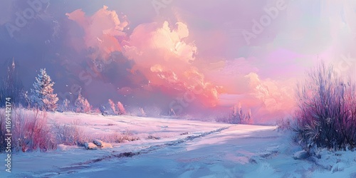 Serene Winter Landscape Und...