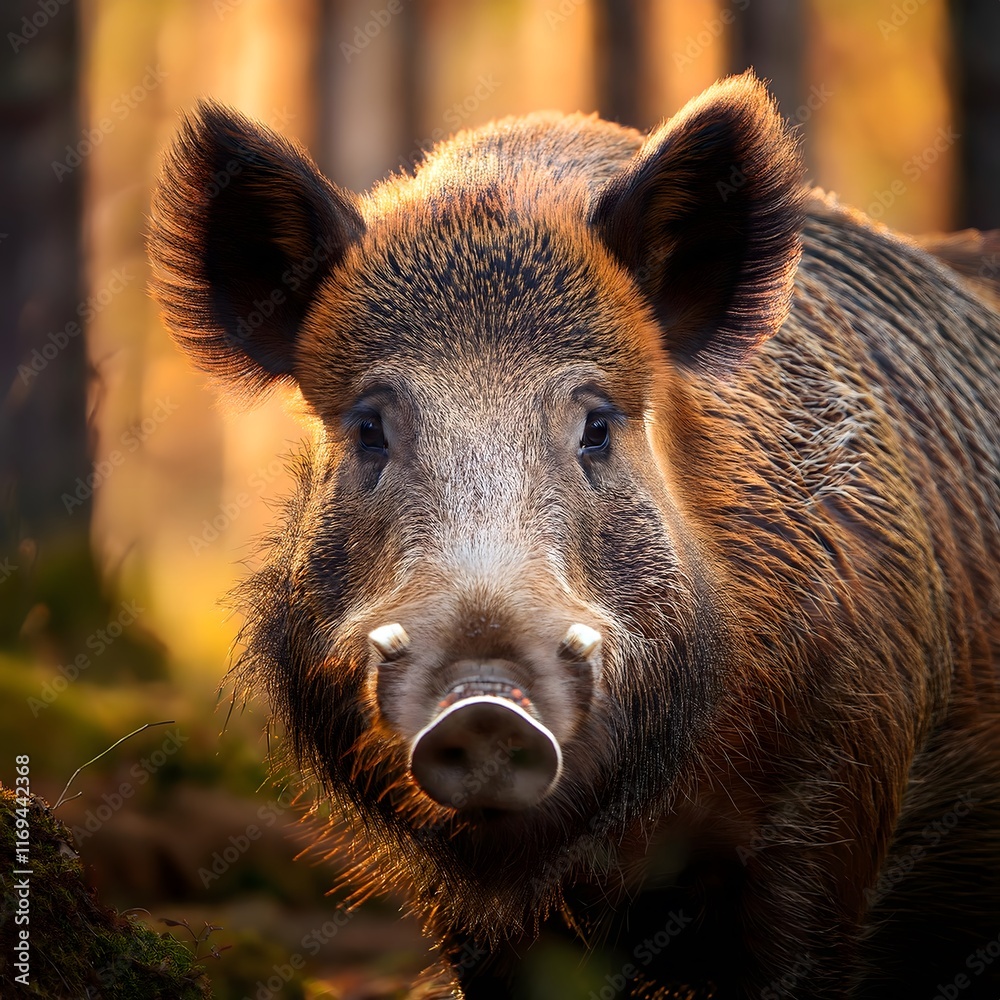 Wild boar (Sus scrofa) in the forest Wild boar (Sus scrofa) in the forest