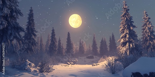 Snow Covered Winter Forest ...