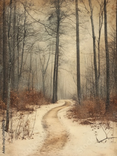 Winding Path Through A Snow...