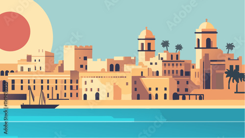 The Ancient Harbor of Alexandria, Egypt