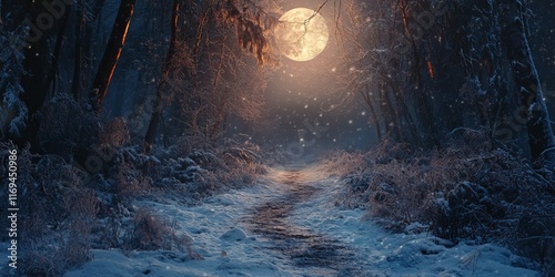 Winter Path Through Snowy F...