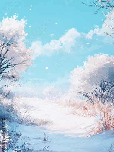 Serene Winter Landscape Sno...