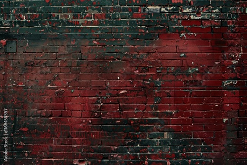  Dark red wall of old abandoned industrial building. Detailed photo textured background photo