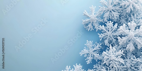 Delicate white snowflakes o...
