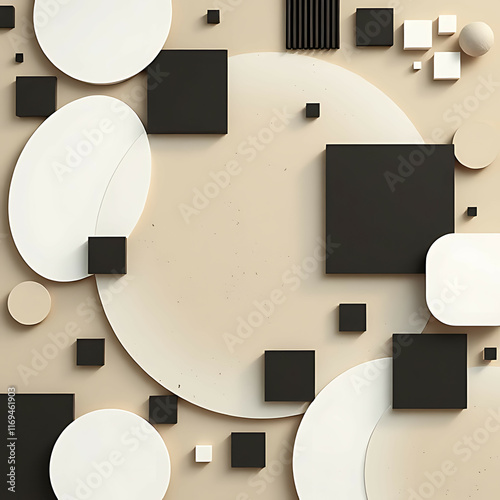 Versatile Geometric Abstract: A Play of Shapes and Tones