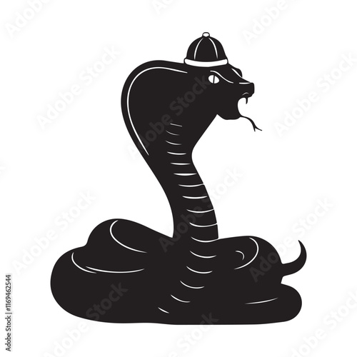 Chinese new year snake vector silhouette illustration