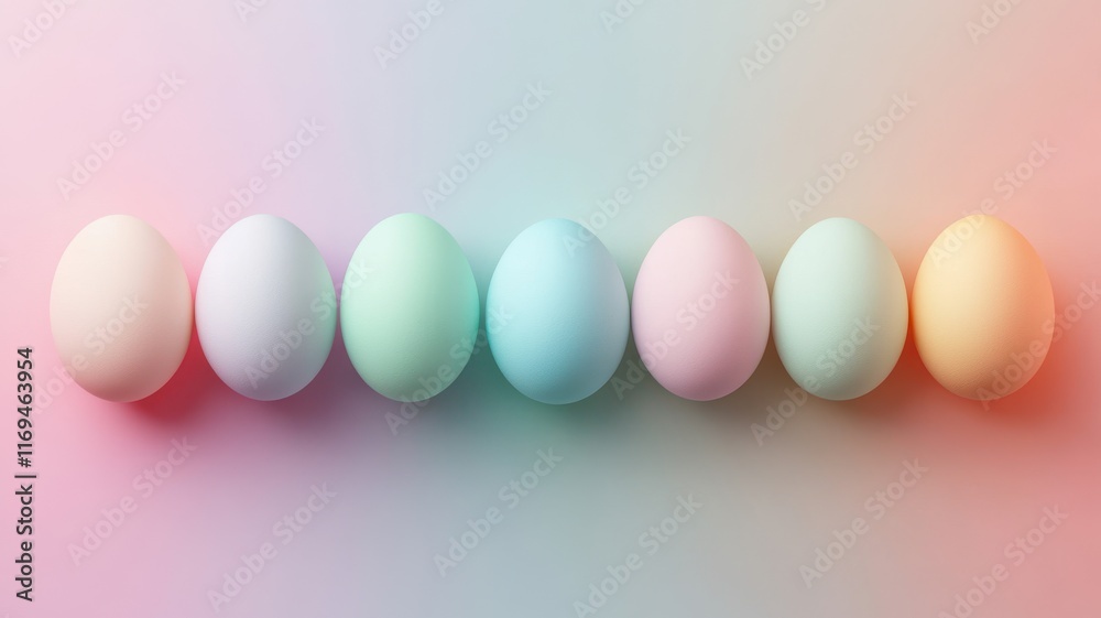 Pastel Easter eggs with smooth gradients, serene and refined decor. Easter Pastel Easter eggs with smooth gradients, serene and refined decor. Easter
