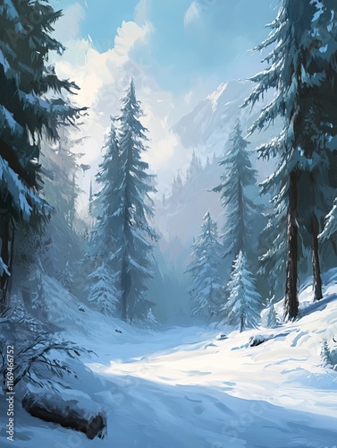 Serene Winter Landscape Sno...
