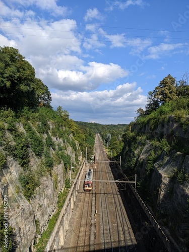 railway bridge in the mountains