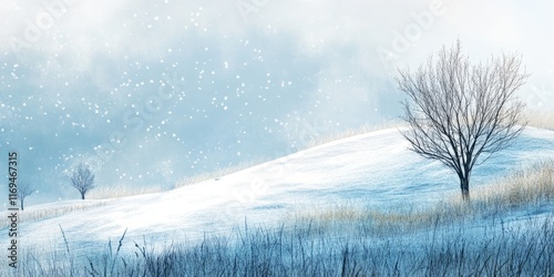 Winter Landscape Snow Falli...