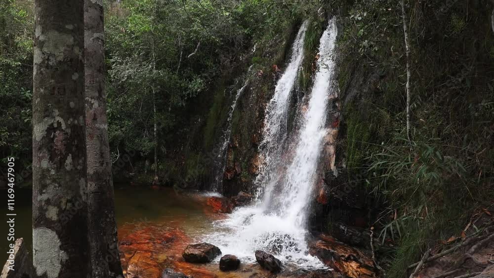 cachoeira na cidade de Alto Paraiso de Goiás, região da Chapada dos Veadeiros, Estado de Goiás, Brasil cachoeira na cidade de Alto Paraiso de Goiás, região da Chapada dos Veadeiros, Estado de Goiás, Brasil