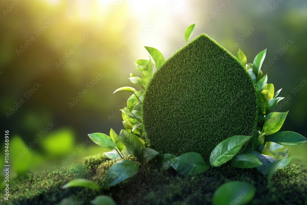 3D Green shield- save the earth concept. World Environment day concept. World nature Conservation day. Nature maintenance concept. 3D Green shield- save the earth concept. World Environment day concept. World nature Conservation day. Nature maintenance concept.