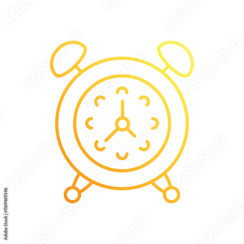 Clock Striking Midnight vector icon