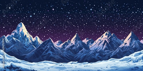 Majestic Snowcapped Mountai...