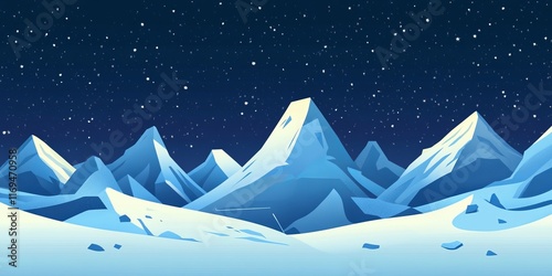 Serene Nighttime Mountain R...