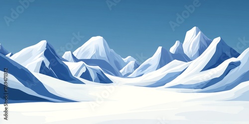 Majestic snow capped mounta...