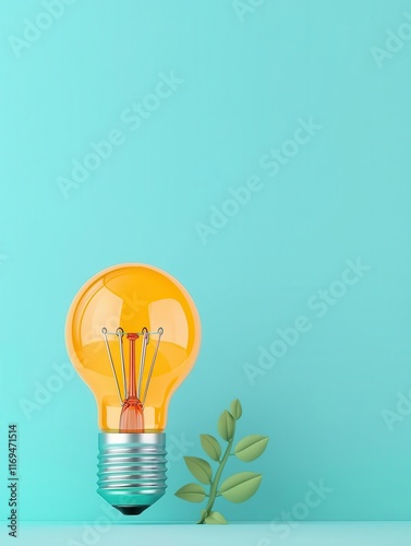 A vibrant light bulb representing innovative ideas and creativity.