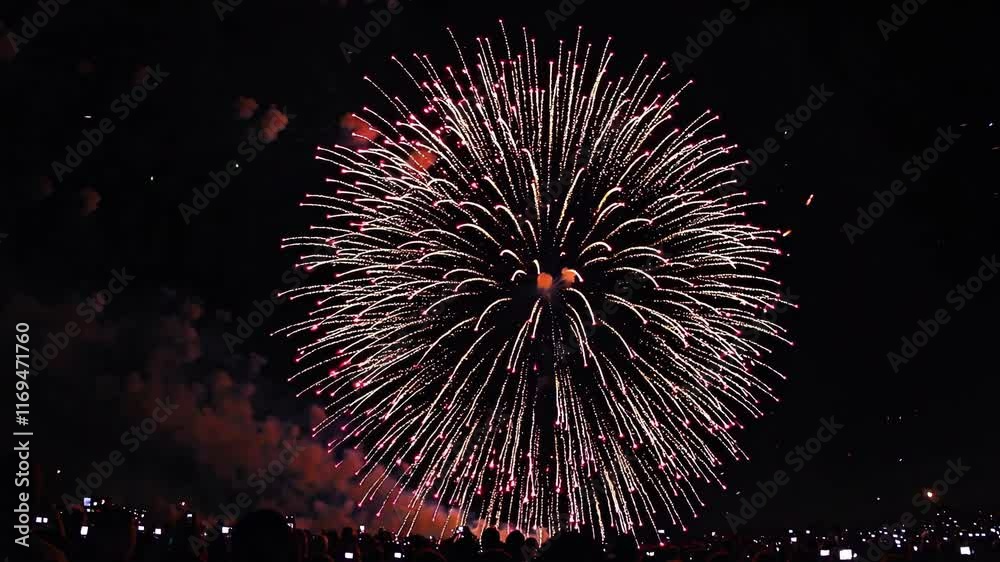 Spectacular Fireworks Display Lighting Up the Night Sky Spectacular Fireworks Display Lighting Up the Night Sky