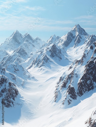 Majestic Snow Covered Mount...