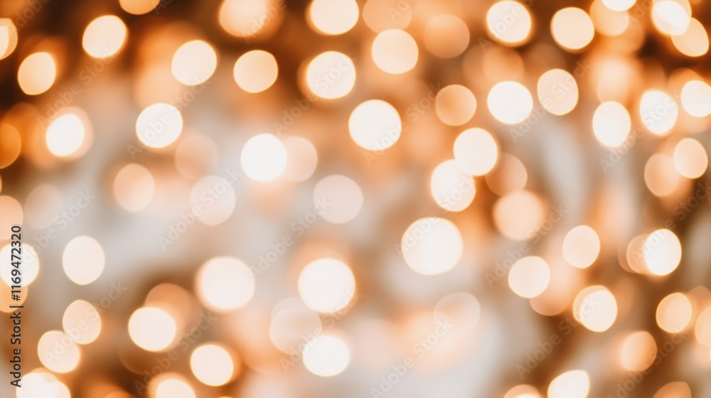 Obraz premium Golden Lights Bokeh Background: A Festive Abstract