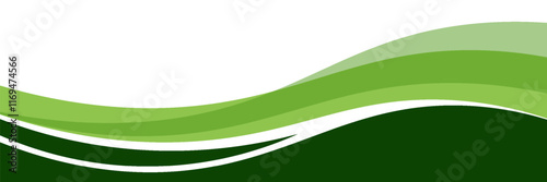 Abstract green banner background. Graphic design banner pattern background template with dynamic curve shapes