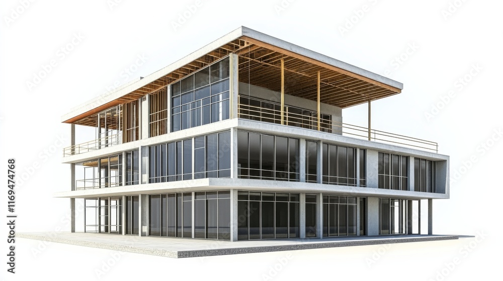 Modern Construction Design with Vibrant Colors and Detail Modern Construction Design with Vibrant Colors and Detail