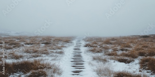 Snow Covered Pathway Leadin...