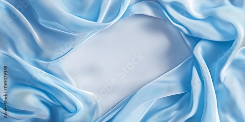Light Blue Silk Fabric Drap...