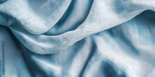 Draped Light Blue Fabric Sh...