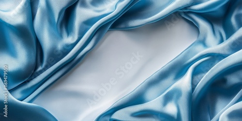 Elegant Light Blue Silk Dra...