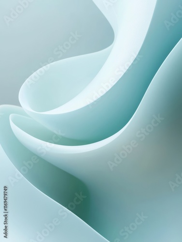 Abstract Pale Blue Swirling...