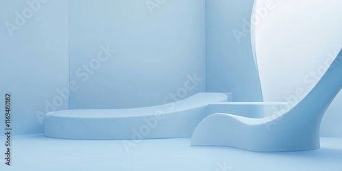Abstract Blue Minimalist Ro...