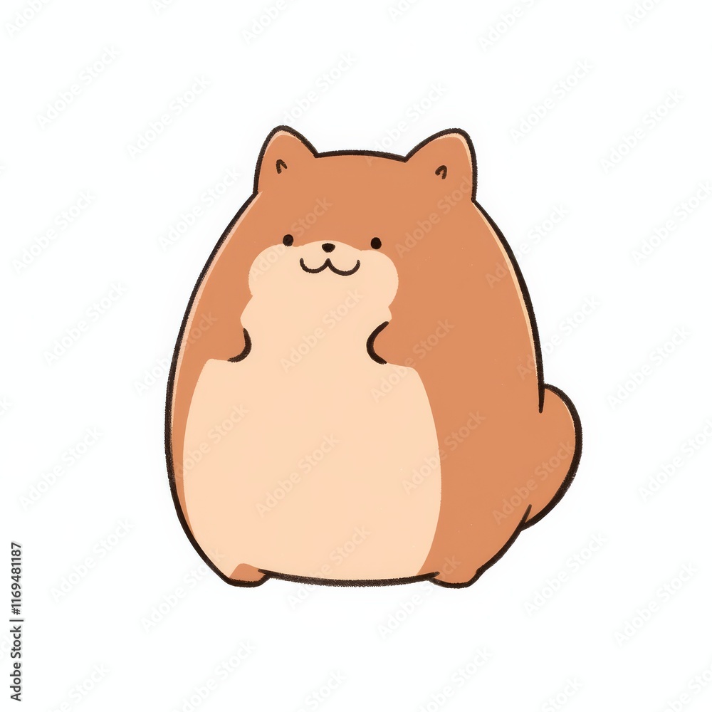 A cute, round cartoon character resembling a fluffy dog, featuring a happy expression and a simplistic design. A cute, round cartoon character resembling a fluffy dog, featuring a happy expression and a simplistic design.