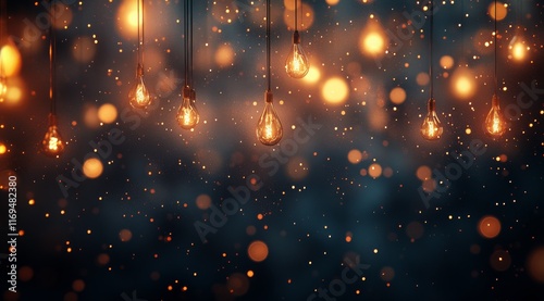 Beautiful golden lights hang gracefully creating a warm ambiance for any occa...
