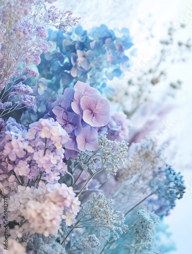 Pastel Hydrangeas and Dried...