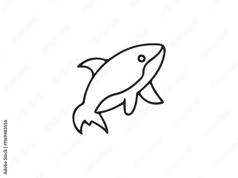 shark isolated on white