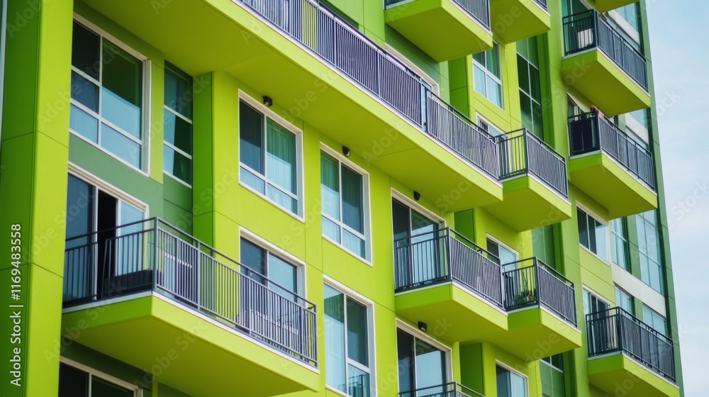 Vibrant Urban Building with Detailed Design Features Vibrant Urban Building with Detailed Design Features