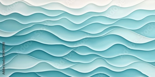 Abstract Blue And White Wav...