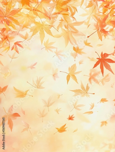 Golden Maple Leaves Falling...