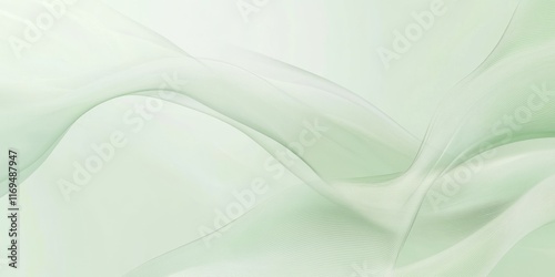 Abstract Green Wave Pattern...