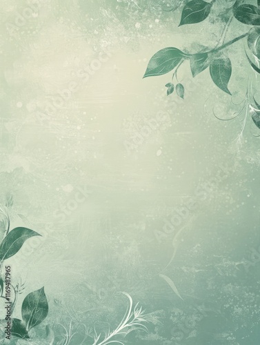 Elegant Green Leaves on a T...